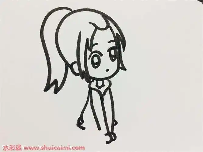 女孩侧面简笔画全身大人侧身站的人简笔画侧身人物的简笔画一步一步画