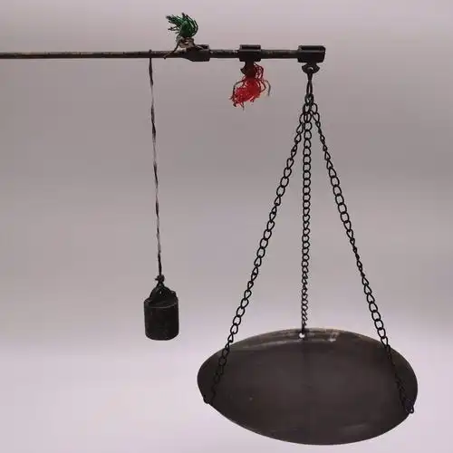 古玩收藏小铜中医中医药药材老式手提克秤称心如意摆件