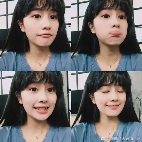 带大家看看白鹿出道前的清纯可爱软萌流氓兔风