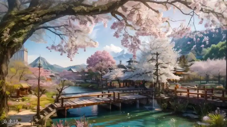 这样的庭院谁不想拥有?穿越时空,ai带你领略古风之美第三期