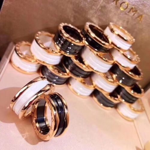 s925纯银弹簧黑白陶瓷小红人慈善款戒指网红男女情侣学生送礼物