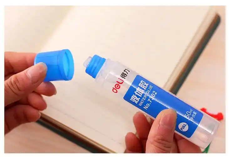 得力办公7302强力液体胶水50ml办公专用封口液体胶固体安全胶水