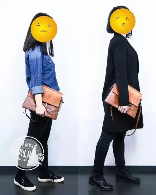 155cm—165cm(左)与165cm—175cm(右)的手拿效果