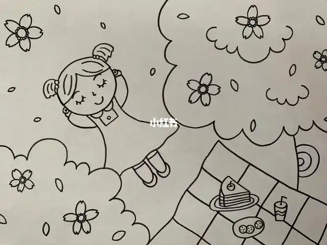 郊游#主题画  #简笔画教程  #马克笔儿童画   #幼师考编  #一起去野餐