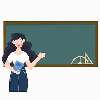 青春校园老师卡通人物形象插画png素材学校校园老师元素