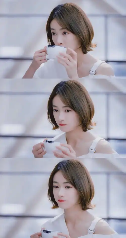 吴谨言给我把短发半永久,这个短发造型洋气又利落!