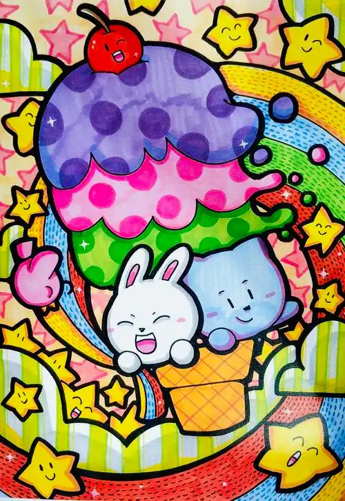 儿童画考级(5级)范画