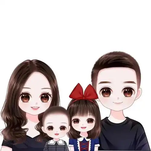 一儿一女的幸福_头像_素材_头像