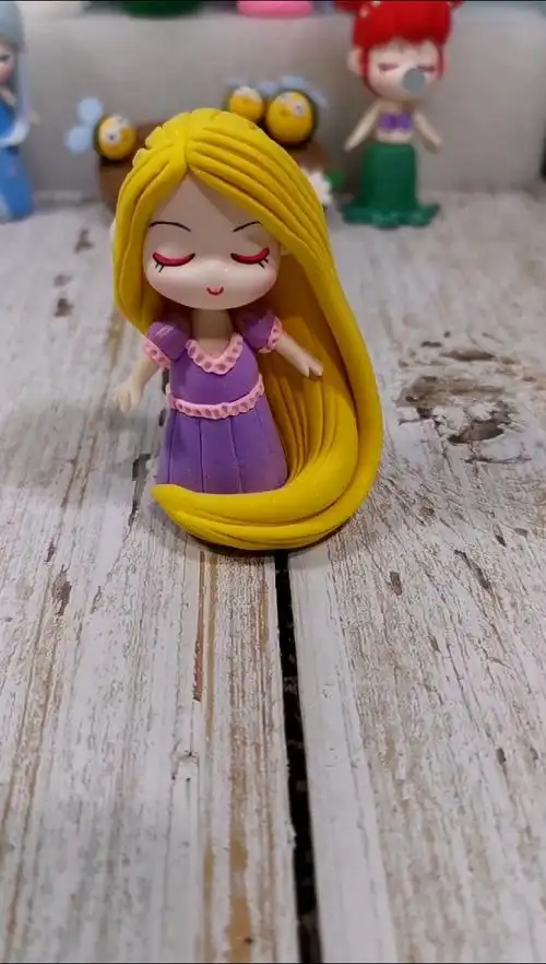 超轻粘土#长发公主教程