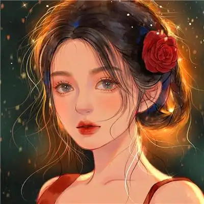 手绘新年过年放烟花女生唯美头像图片_女生动漫头像_头像屋