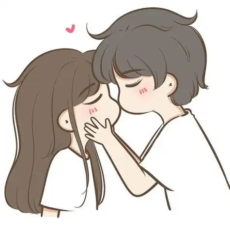 托脸亲吻萌图头像