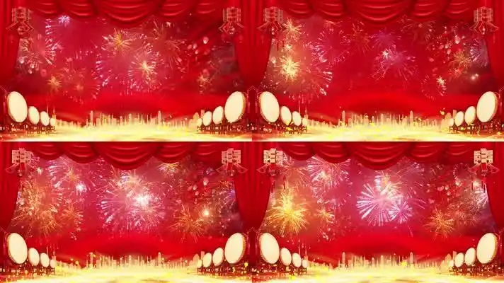 2021牛年春晚背景led视频舞台背景