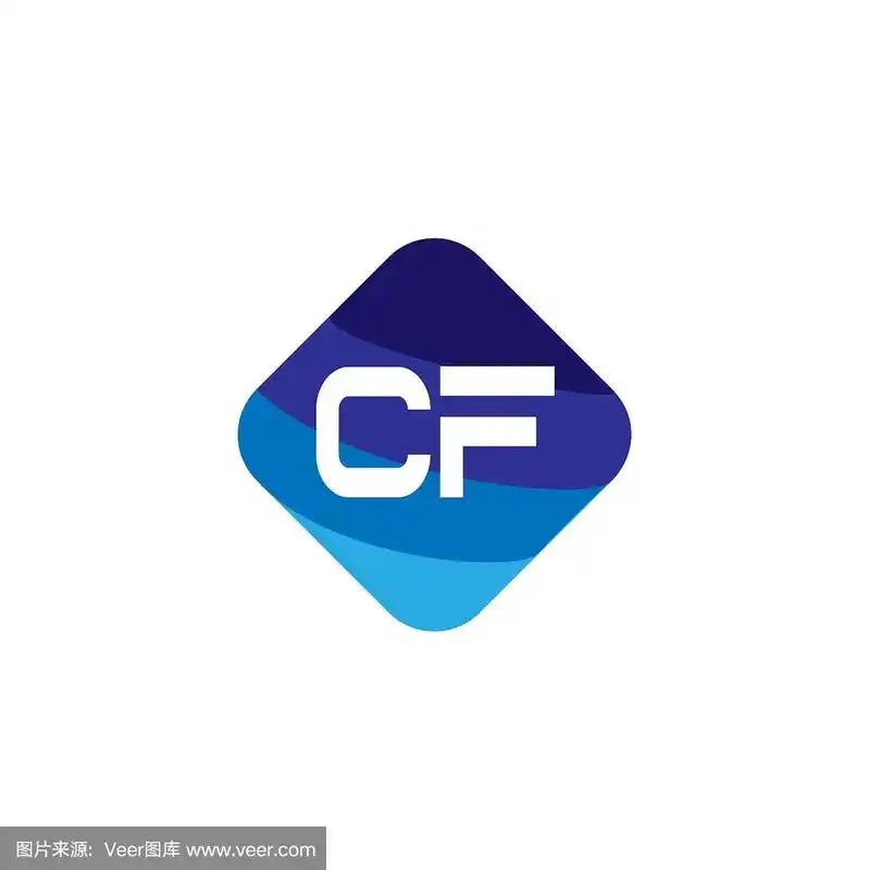 首字母cf logo模板设计