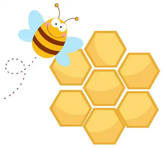 蜜蜂,卡通,飞,正面,橙色,蜂巢_高清图片_全景视觉