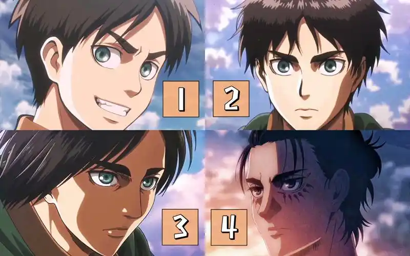 【进击的巨人】1-4季 艾伦颜值变化