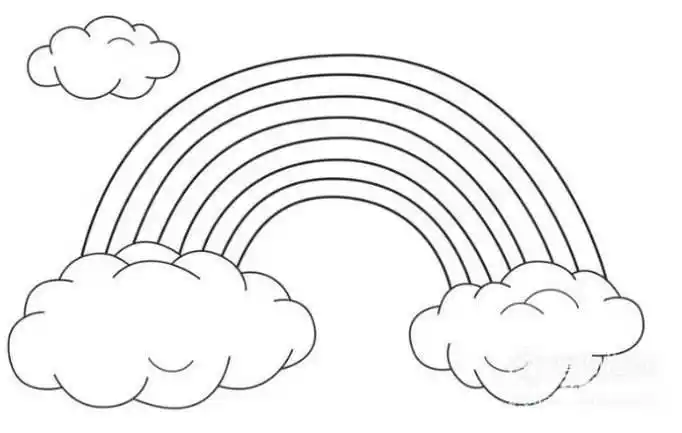 彩虹简笔画 彩虹简笔画图片大全彩色