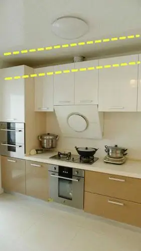 厨房小,吊柜直接做双层,一排内缩8公分,同户型就数我家收纳强