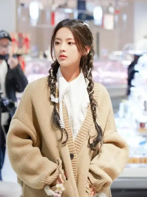 明星同款编发发型图片(赵露思同款)  第11张