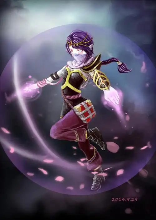 第二幅手绘板作品【dota2 卡通版圣堂刺客