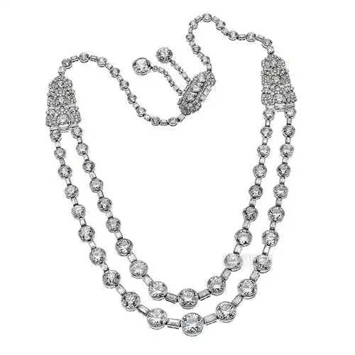 宝格丽古董典藏系列铂金钻石项链项链(1 / 2)