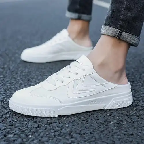 一折一带白布鞋