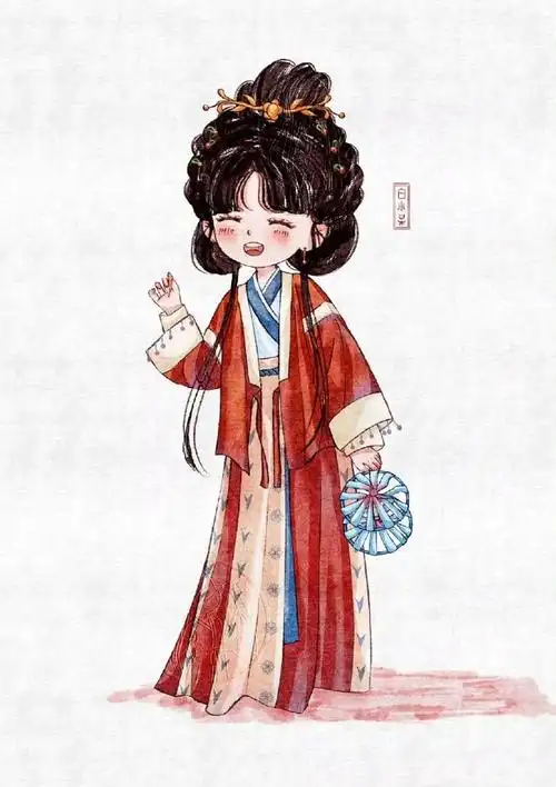 汉服##古风插画