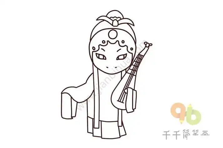 京剧卡通人物简笔画女 简笔画图片大全-蒲城教育文学网