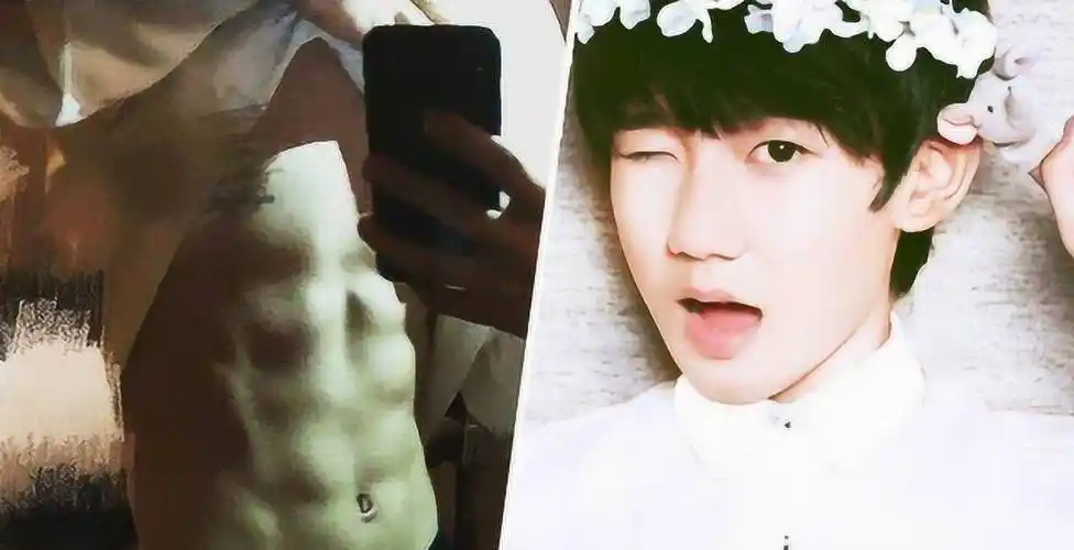 王源大秀八块腹肌,曾经的小奶狗变成了硬汉_健身_小男孩_照片