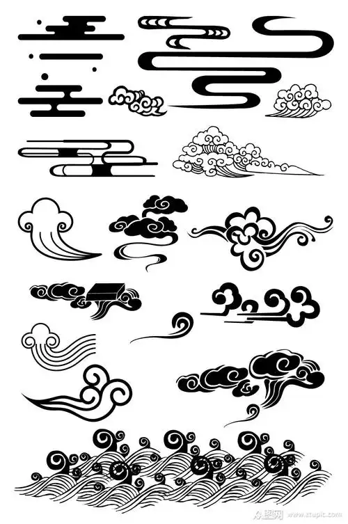 中国文化祥云图案祥云矢量图