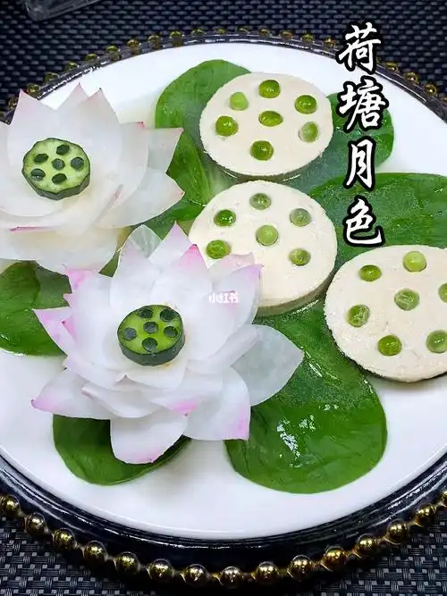 白萝卜做荷花,莲蓬做豆腐#豆腐的吃法