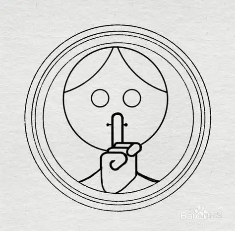 简笔画--小声说话标注的简笔画法