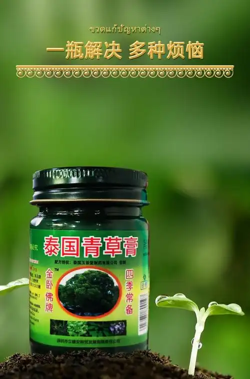 金泰国止痒清凉舒缓扭伤烫伤晕车晕船绿草膏 泰国青草膏50g*1瓶【图片