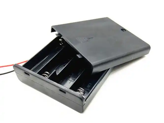 带开关带盖子 电池盒 四节五号 可装4节5号电池 带线