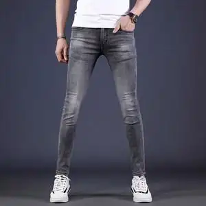 男士紧身休闲裤弹力修身小脚图片