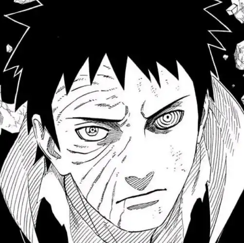 黑白,头像,火影忍者,带土,男漫带土