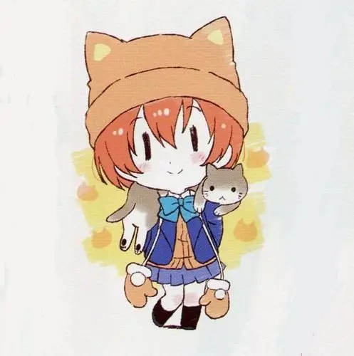 动漫 二次元 同人 lovelive 星空凛 少女 q版 可爱 萌 头像