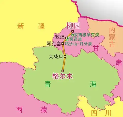 甘肃红柳园 0    甘肃敦煌 128    甘肃阿克塞 223    青海格尔木