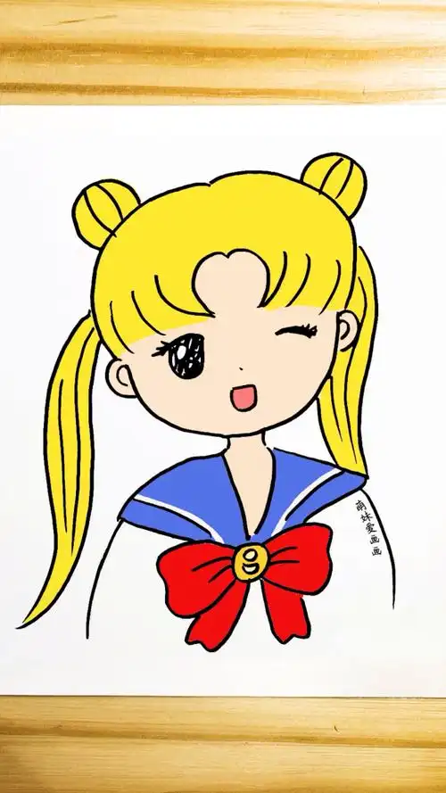 一起来画美少女战士月野兔卡通画