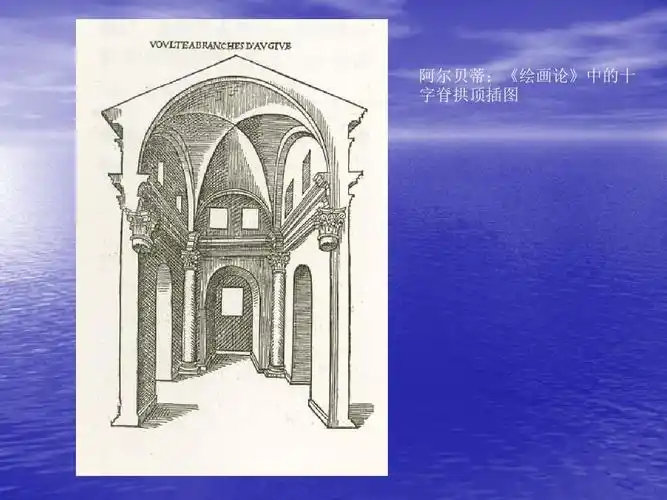 透 视 阿尔贝蒂;《绘画论》中的十 字脊拱顶插图
