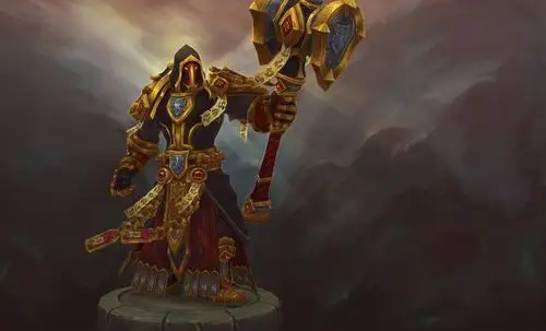 玩家3d创作:身穿t2高举着武器的圣骑士_17173魔兽世界专区