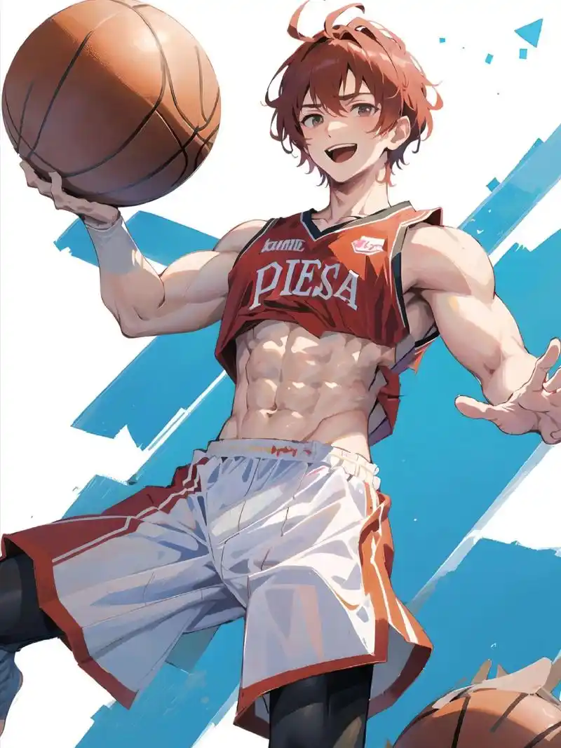 红发腹肌白袜篮球体育生 记得小时候也挺爱看灌篮高手的 嗯没错,你