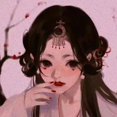 高清动漫版的悲伤流泪古风女子头像图片