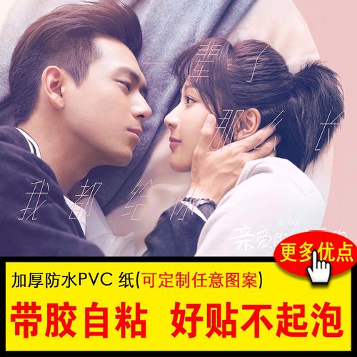 亲爱的热爱的海报杨紫李现写真贴纸宿舍房间自粘墙贴装饰画定制