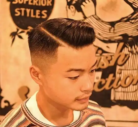 三七侧背头两边推掉