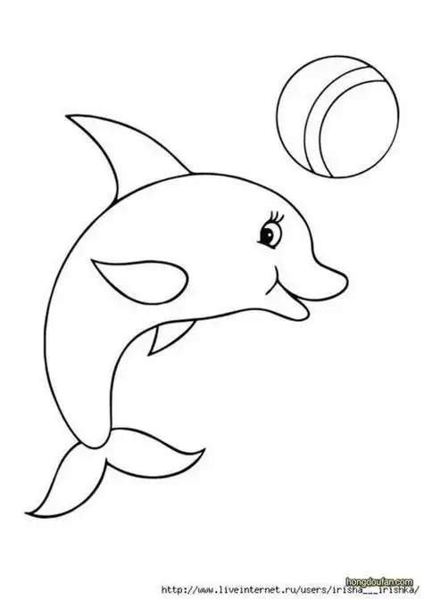 海底世界的小鱼海马水草和泡泡海底世界简笔画大全