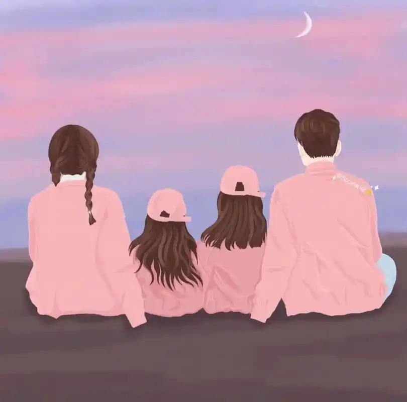 一家四口‖亲子头像 97世界很大,幸福很小,有你们很温暖.92