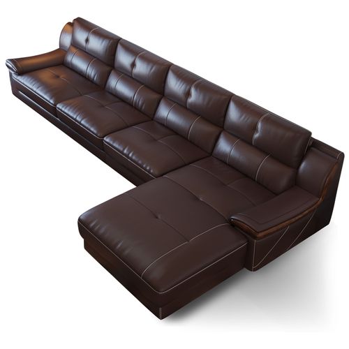 沙发高档真皮沙发头层牛皮大户户型客厅直排四人皮艺沙发