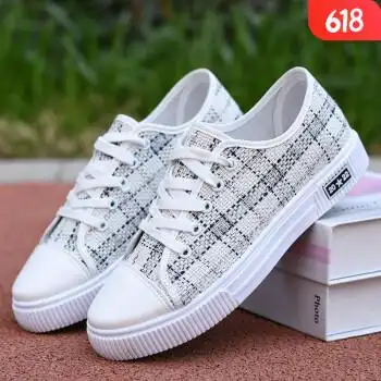 高中女生鞋子韩版初中学生帆布鞋平板鞋春秋夏天穿的透气运动休闲鞋