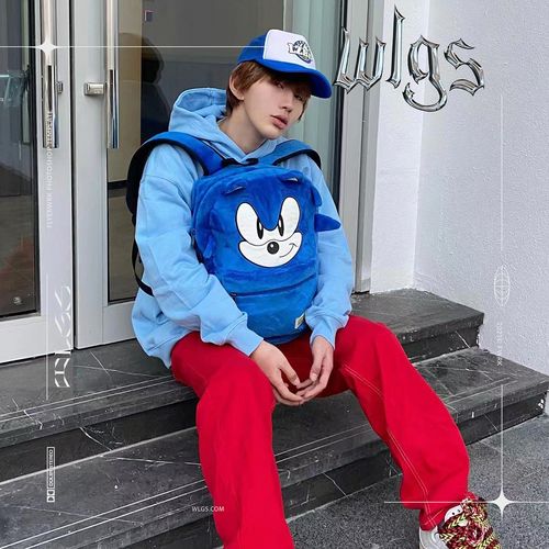 音速小子双肩包索尼克毛绒包