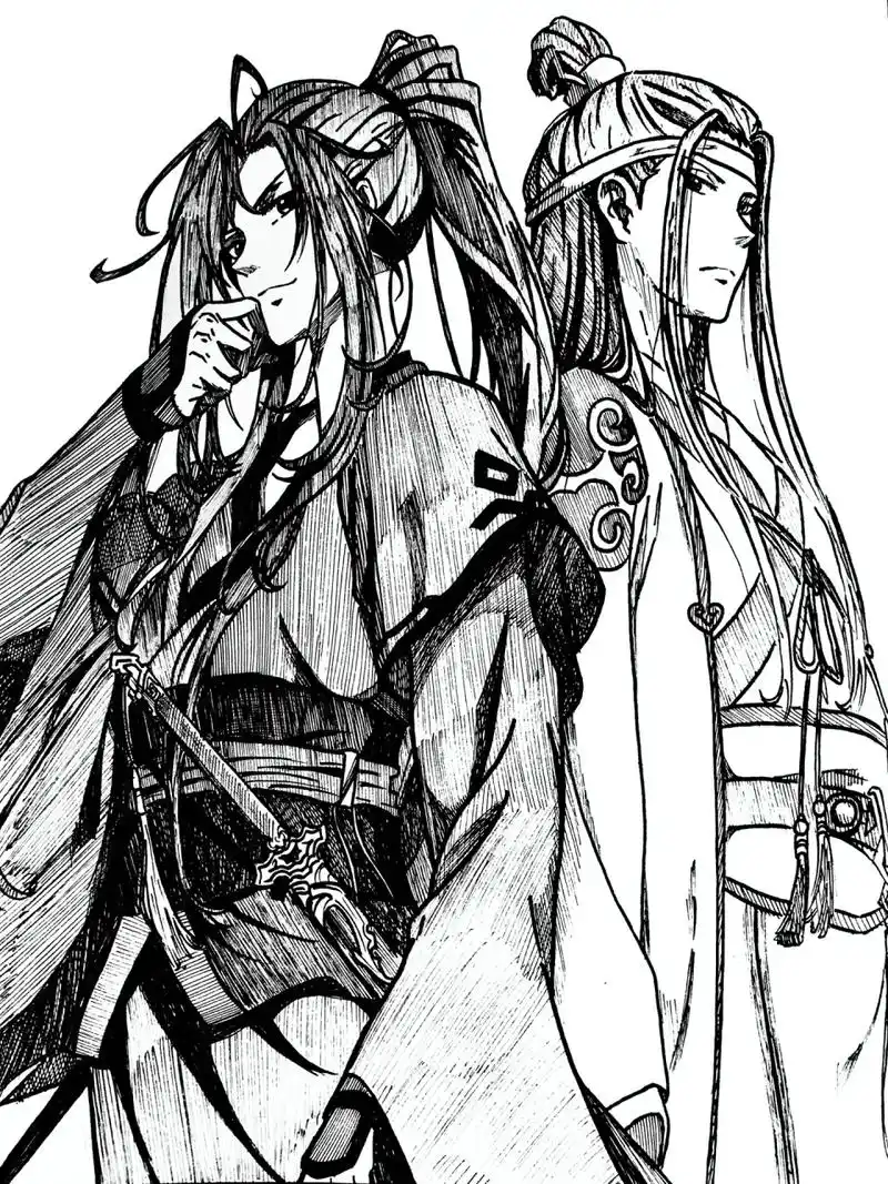 魔道祖师手绘 忘羡一曲远 曲终人不散